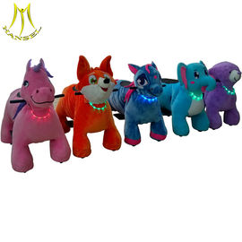 Hansel kids happy rides on animal motorized plush riding animals supplier