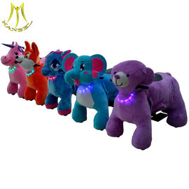 Hansel kids happy rides on animal motorized plush riding animals supplier