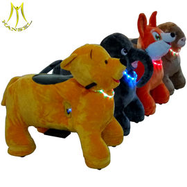 Hansel kids ride on steel frame plush motorized animals toys for sale supplier