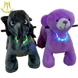 Hansel kids ride on steel frame plush motorized animals toys for sale supplier