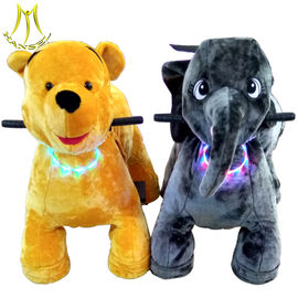 Hansel kids ride on steel frame plush motorized animals toys for sale supplier