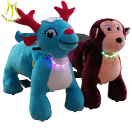 Hansel theme park equipment plush battery operated electric animal scooters supplier