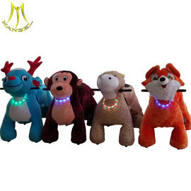 Hansel amusement electric kids ride on 24A plush motorized animal for mall supplier