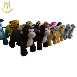 Hansel coin operated plush animals amusement park toys zippy rides supplier
