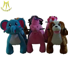 Hansel coin operated plush animals amusement park toys zippy rides supplier