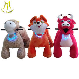 Hansel wholesale coin operated motorized plush riding animals for mall supplier