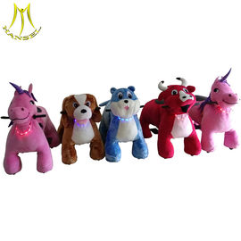 Hansel safe riding games zoo animals kiddie ride electric plush kids ride supplier