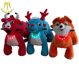 Hansel safe riding games zoo animals kiddie ride electric plush kids ride supplier