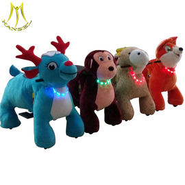 Hansel safe riding games zoo animals kiddie ride electric plush kids ride supplier