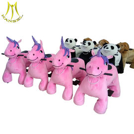 Hansel children fun birthday party games plush toy kid rides on animals supplier