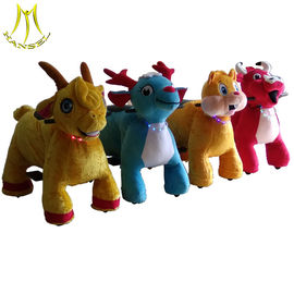 Hansel   plush toy electronic children electric car battery powered animals for game centers supplier