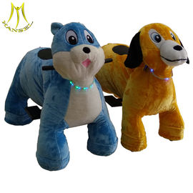 Hansel   shopping mall animal large plush ride toy on 4 wheels supplier