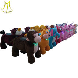 Hansel Amusement parks electrical toy animal scooter riding plush toy rides supplier