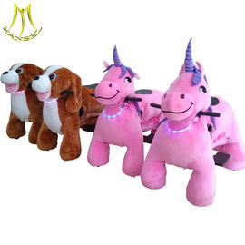 Hansel indoor kiddie ride on horse plush toy for amusement park supplier