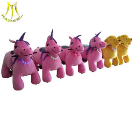 Hansel indoor kiddie ride on horse plush toy for amusement park supplier