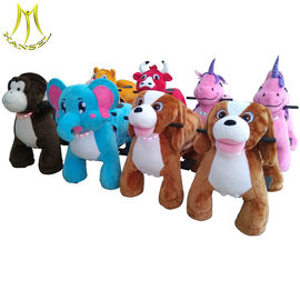 Hansel attractive designs plush battery ride on animals for amusement park supplier