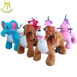 Hansel attractive designs plush battery ride on animals for amusement park supplier