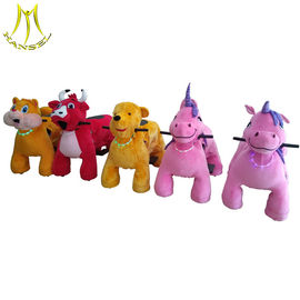 Hansel lovely dog ride coin operated plush ride on animal electric scooter supplier