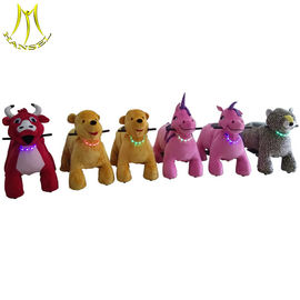 Hansel lovely dog ride coin operated plush ride on animal electric scooter supplier