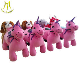 Hansel plush animal electronic coin toy ride for outdoor amusement park supplier