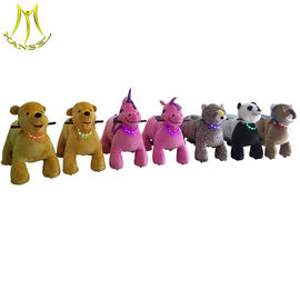 Hansel amusement rides kiddie ride plush toys electric animal on wheel supplier