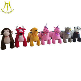 Hansel coin operated walking kiddie ride on electronic plush animal supplier