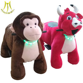 Hansel coin operated walking kiddie ride on electronic plush animal supplier