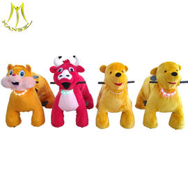 Hansel kiddie ride on coin operated electric plush motorized animals supplier