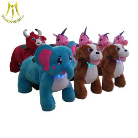 Hansel  plush toys stuffed animals on wheels battery operated ride animals zoo riders supplier