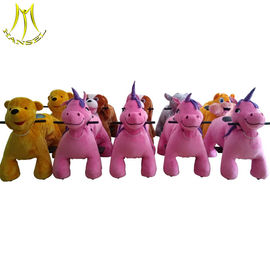 Hansel amusement plush motorized riding animals children playground equipment supplier