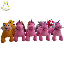 Hansel coin operated electric ride on animals motorized plush animal ride supplier