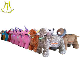 Hansel coin operated electric ride on animals motorized plush animal ride supplier