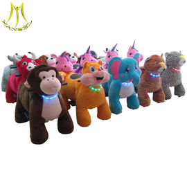 Hansel import coin operated children's electric ride on plush motorized animals supplier