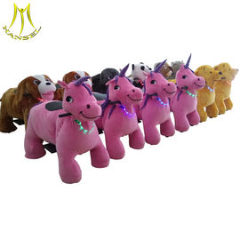 Hansel amusement indoor games plush motorized riding animals for kids supplier