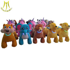 Hansel amusement indoor games kids ride on plush motorized animals supplier