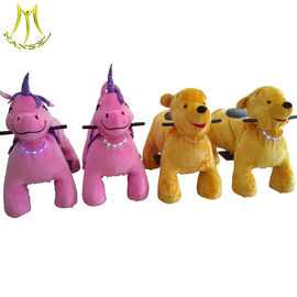 Hansel amusement park rides plush ride on motorized animals for sale supplier