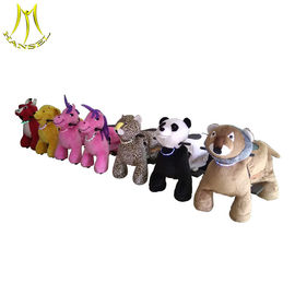 Hansel children electric mountable plush motorized animal for shopping mall supplier