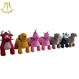 Hansel children electric mountable plush motorized animal for shopping mall supplier