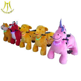 Hansel wholesale electric plush animal scooter with musical and led light supplier