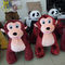 Hansel   hot sale children plush battery operated zoo animal toys happy monkey ride in mall supplier