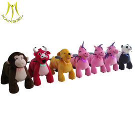 Hansel chilldren pedal car motorized animal walking plush ride for sale supplier