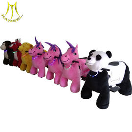 Hansel amusement playground electric animal battery motorized plush ride supplier