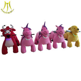 Hansel children amusement park rides motorized plush riding animals supplier