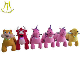 Hansel amusement park rides coin operated kiddie ride on plush animals supplier