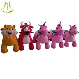 Hansel amusement park rides coin operated kiddie ride on plush animals supplier
