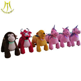 Hansel amusement park rides coin operated kiddie ride on plush animals supplier