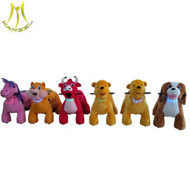 Hansel amusement park rides coin operated kiddie ride on plush animals supplier