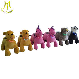 Hansel amusement park rides coin operated kiddie ride on plush animals supplier