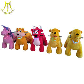 Hansel theme parks kiddie games ride on stuffed electric animal scooter supplier
