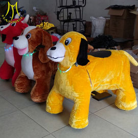 Hansel coin operated plush animal shopping mall kids rides 150KG bearing motorized plush riding animals supplier